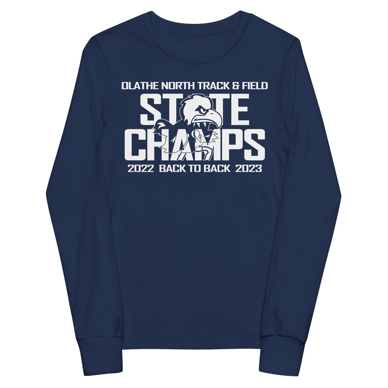 Olathe North Track & Field State Champs Youth long sleeve tee
