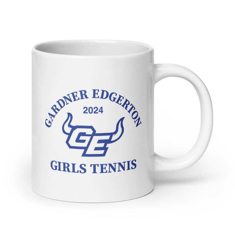 Gardner Edgerton Tennis White Glossy Mug