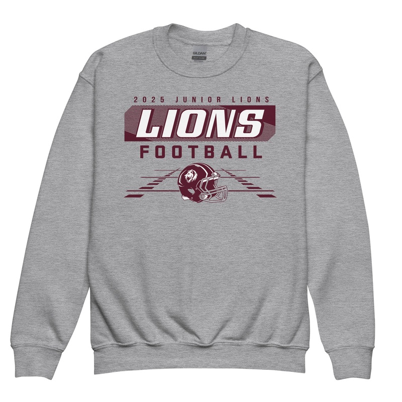 2025 Jr Lions Football Youth crewneck sweatshirt
