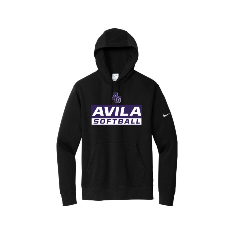 Avila Softball Nike Club Fleece Sleeve Swoosh Pullover Hoodie NKDR1499