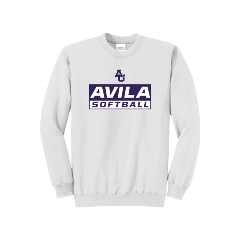 Avila Softball Port & Company – Core Fleece Crewneck Sweatshirt. PC78