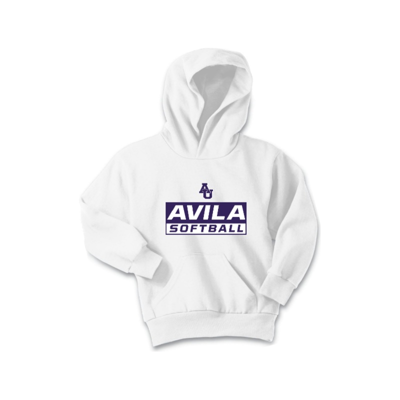 Avila Softball Port & Company – Youth Core Fleece Pullover Hooded Sweatshirt. PC90YH