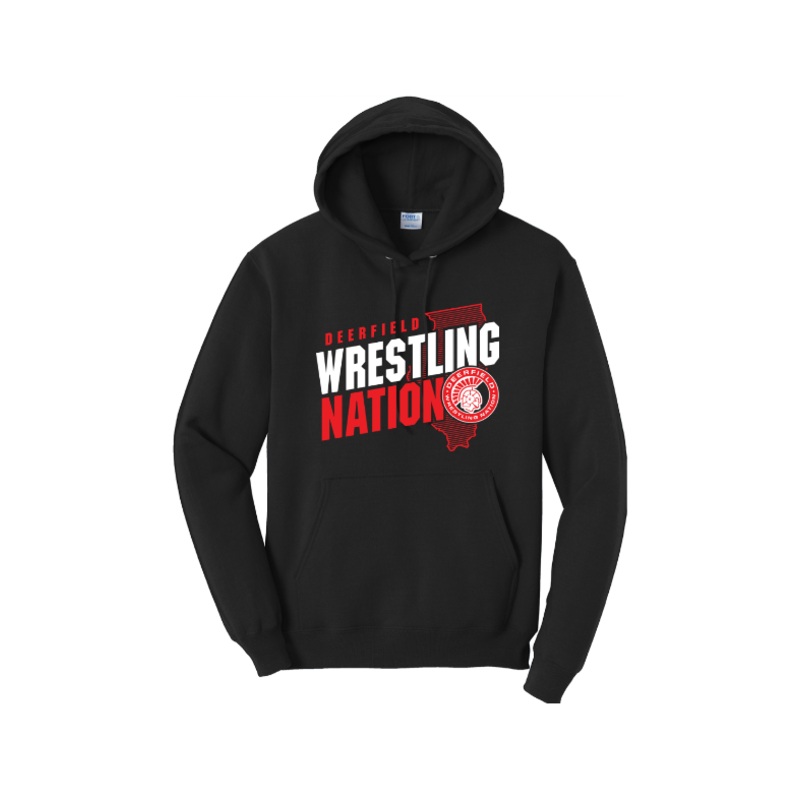 Deerfield High School Port & Company – Core Fleece Pullover Hooded Sweatshirt. PC78H