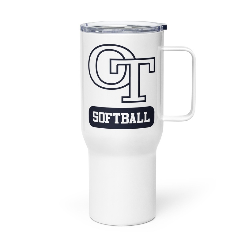 OT Baseball and Softball League – Softball Travel mug with a handle
