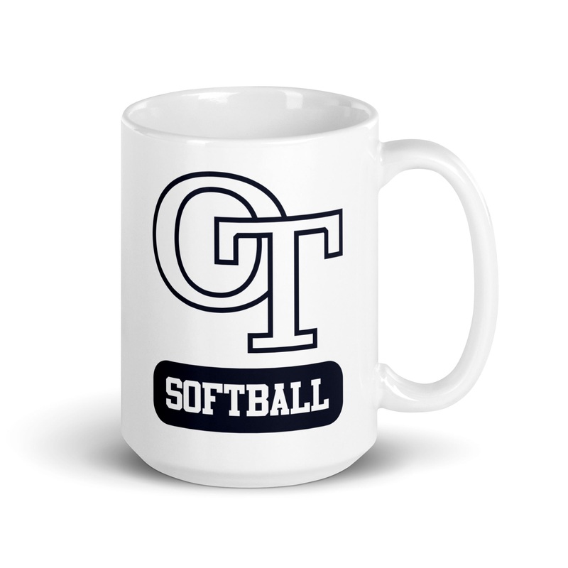OT Baseball and Softball League – Softball White Glossy Mug