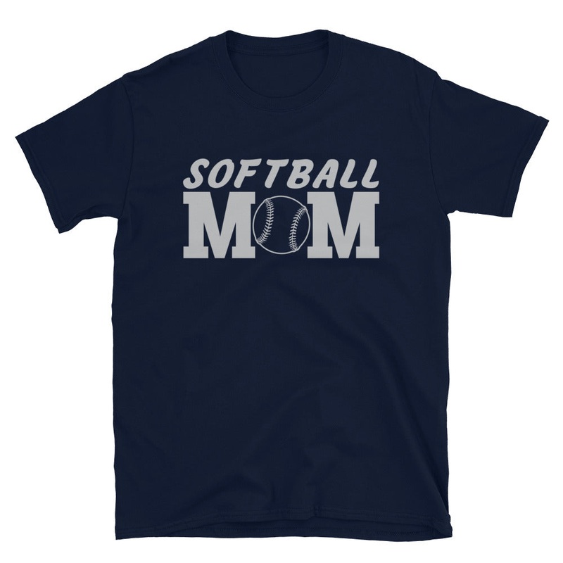 OT Baseball and Softball League – Softball Mom Short-Sleeve Softstyle Unisex T-Shirt