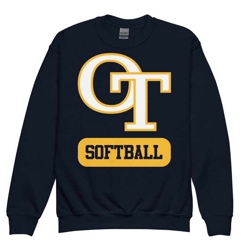 OT Baseball and Softball League – Softball Youth crewneck sweatshirt