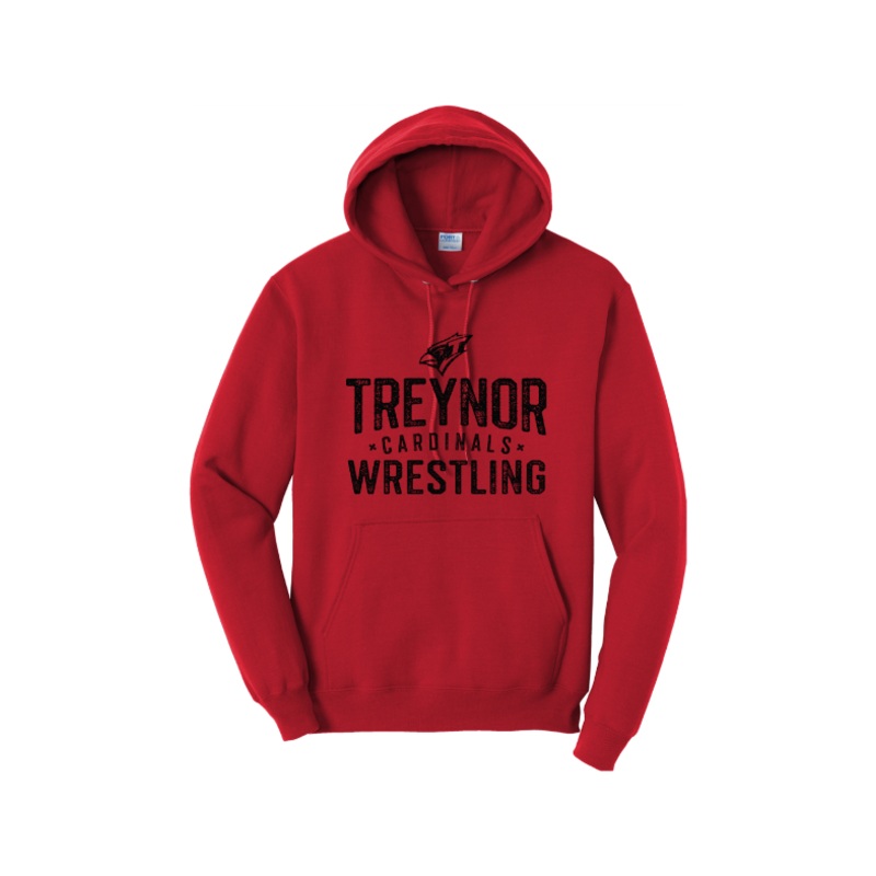 Treynor Wrestling Port & Company – Core Fleece Pullover Hooded Sweatshirt. PC78H