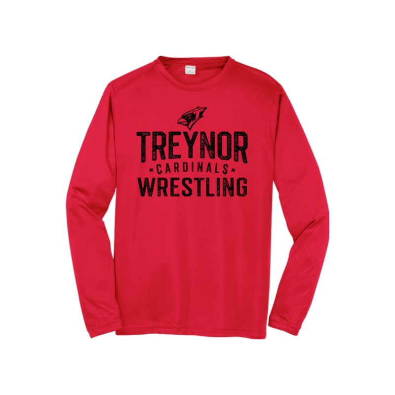 Treynor Wrestling Sport-Tek Long Sleeve PosiCharge Competitor Tee. ST350LS