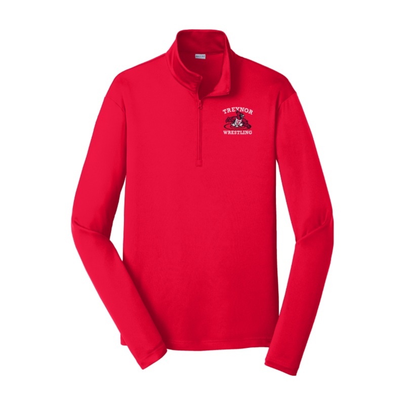 Treynor Wrestling Sport-Tek PosiCharge Competitor 1/4-Zip Pullover. ST357 (emb)
