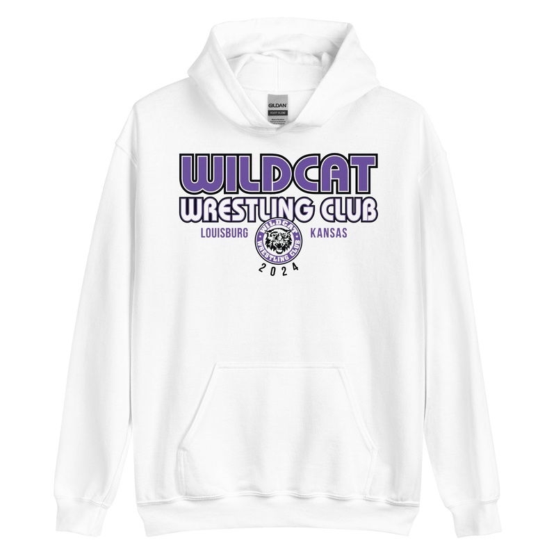 Wildcat Wrestling Club (Louisburg) – Front Design Only – Unisex Hoodie