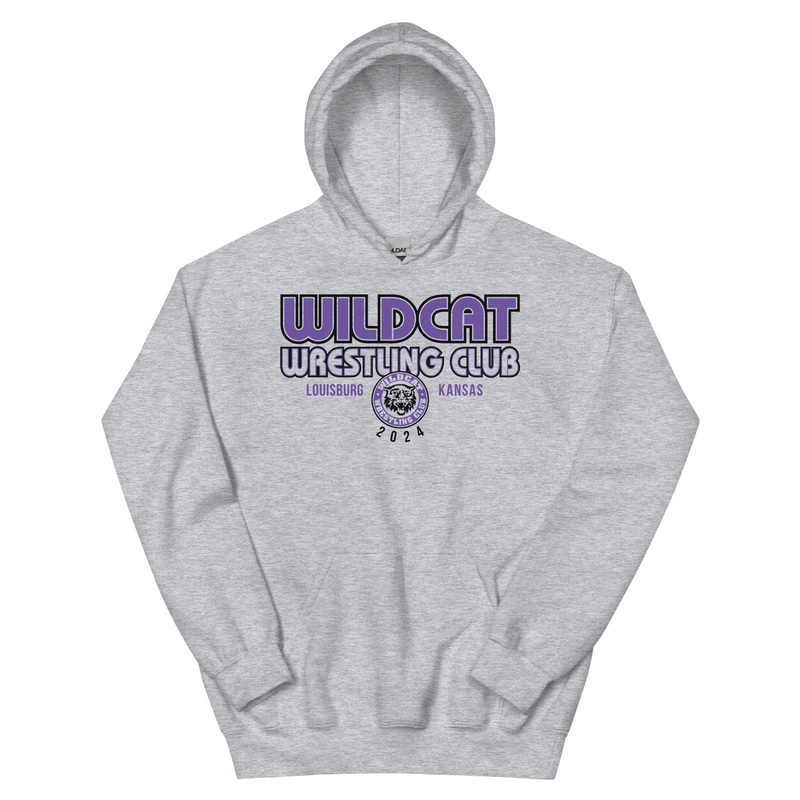 Wildcat Wrestling Club (Louisburg) – With Back Design – Unisex Heavy Blend Hoodie
