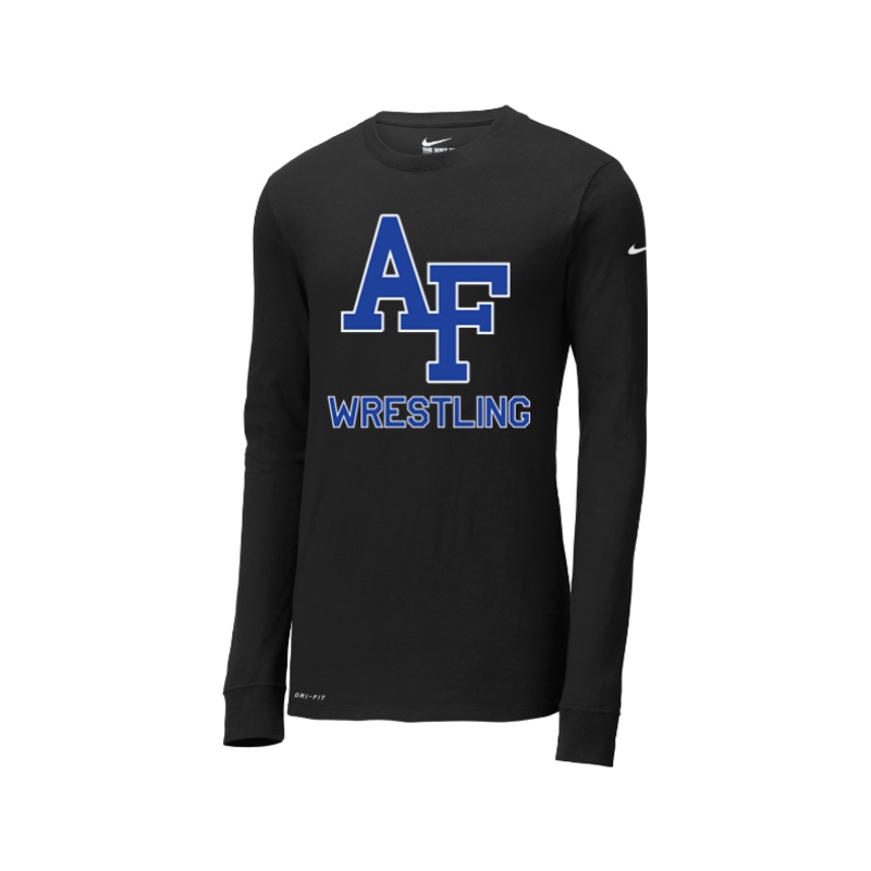 Air Force Wrestling Nike Dri-FIT Cotton/Poly Long Sleeve Tee. NKBQ5230