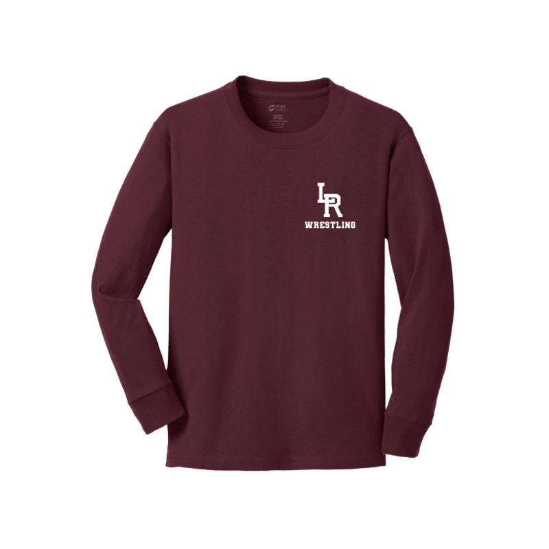 University of Arkansas at Little Rock – Wrestling Port & Company Youth Long Sleeve Core Cotton Tee. PC54YLS