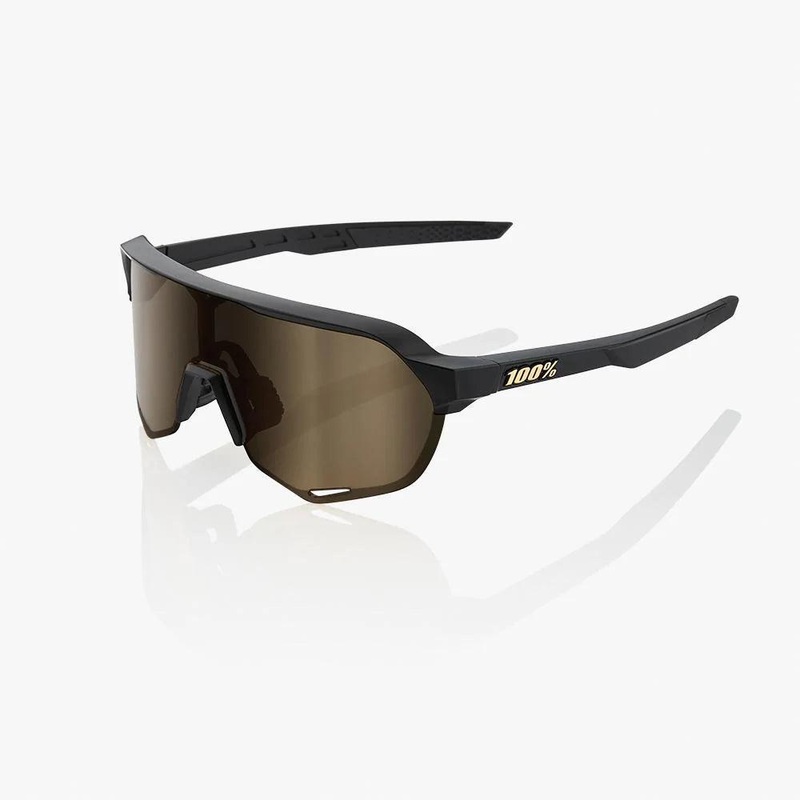 100 Percent Sunglasses – S2 – Matte Black – Soft Gold Mirror Lens