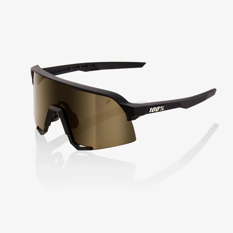 100 Percent Sunglasses – S3 – Soft Tact Black – Soft Gold Mirror Lens