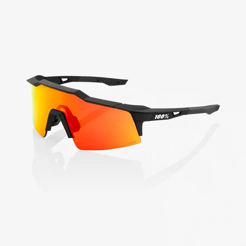 100 Percent Sunglasses – SPEEDCRAFT SL – Soft Tact Black – HiPER Red Multilayer Mirror Lens