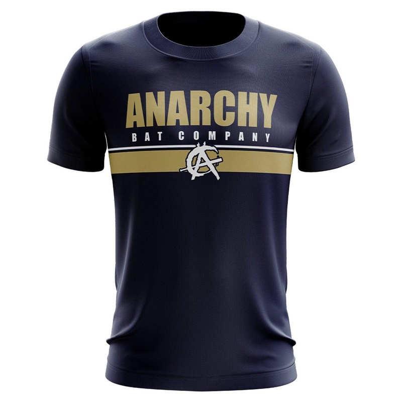 Anarchy Bat Company Short Sleeve Shirt – Retro (Navy/Vegas Gold/White)