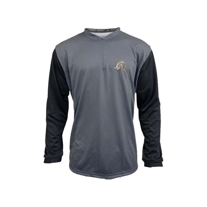 Anarchy Silver Foil Logo Quarter Zip Pullover – Charcoal/Black