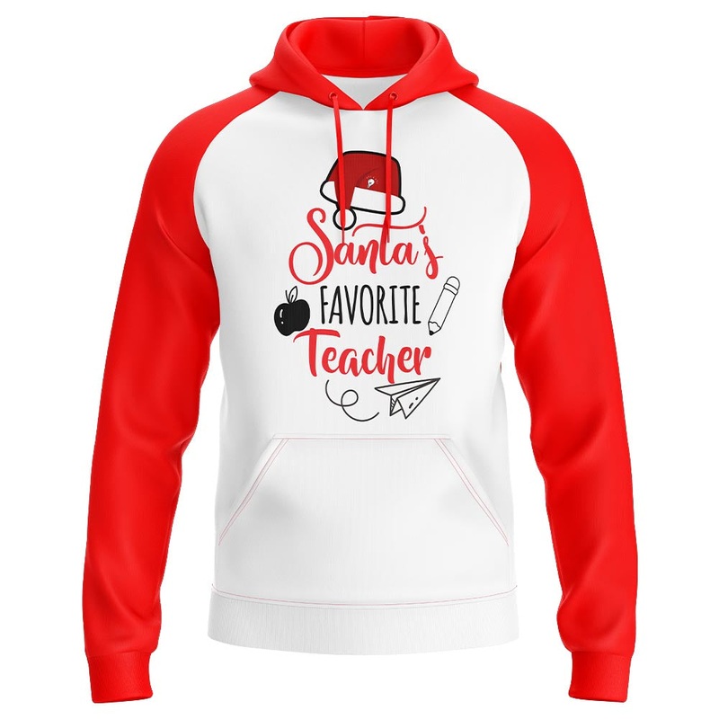 Santas Favorite Teacher – Defender Fleece Hoodie