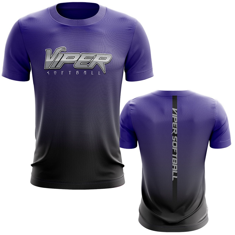 Viper Sports Short Sleeve Shirt – Fade (Black/Purple/Chrome)