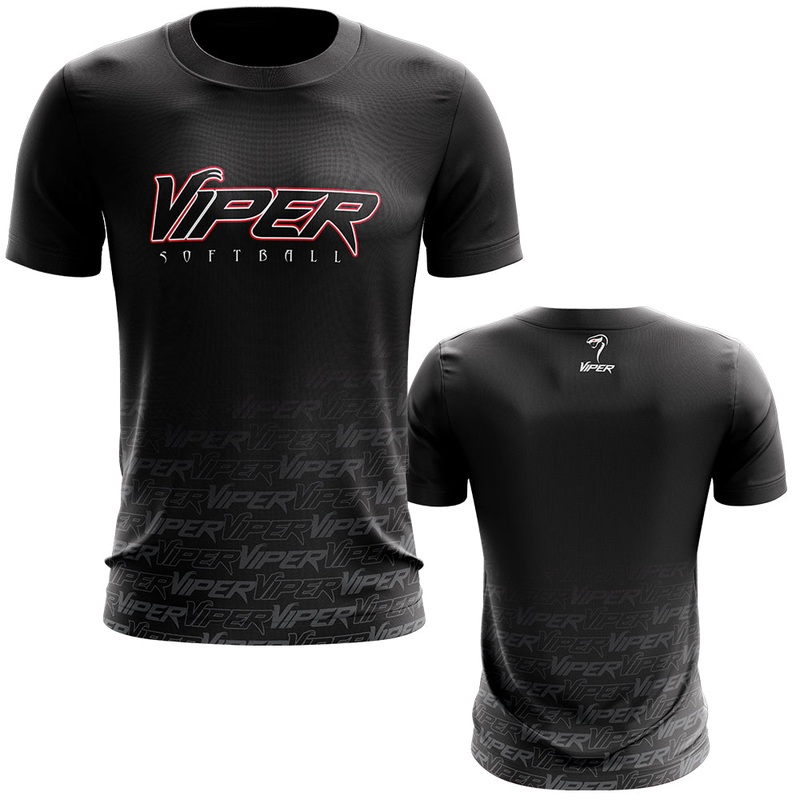 Viper Sports Short Sleeve Shirt – Fade (Black/Red/Charcoal)