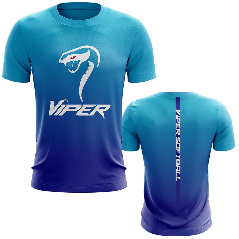 Viper Sports Short Sleeve Shirt – Fade (Blue/White)