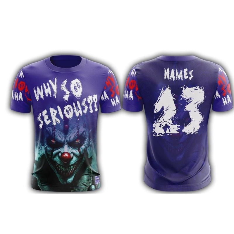 Why So Serious – Purple – Short Sleeve Shirt (Customized Buy-In)