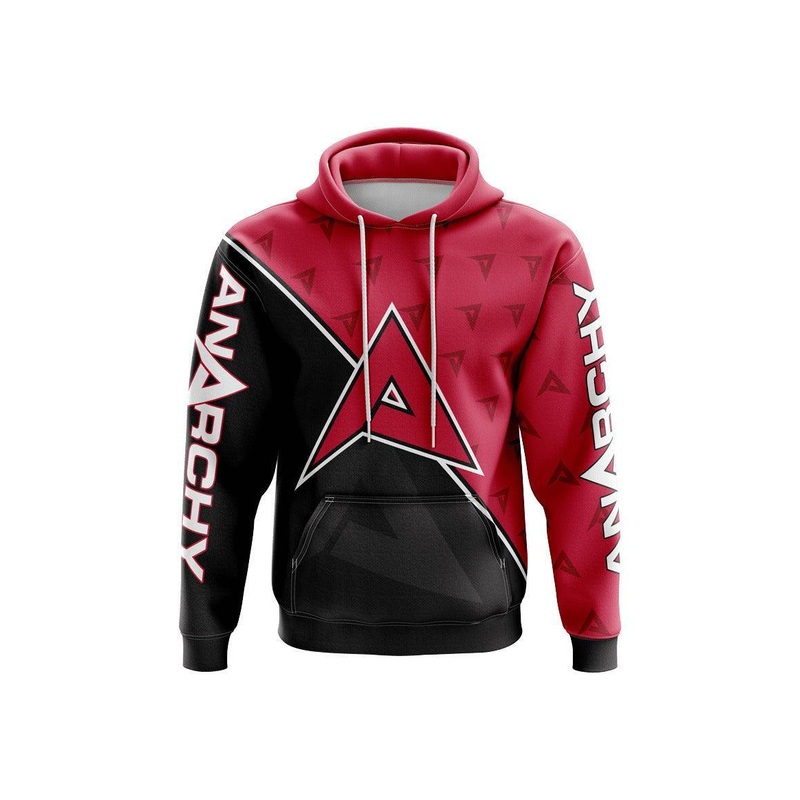 Anarchy Fleece Hoodie – Black/Red