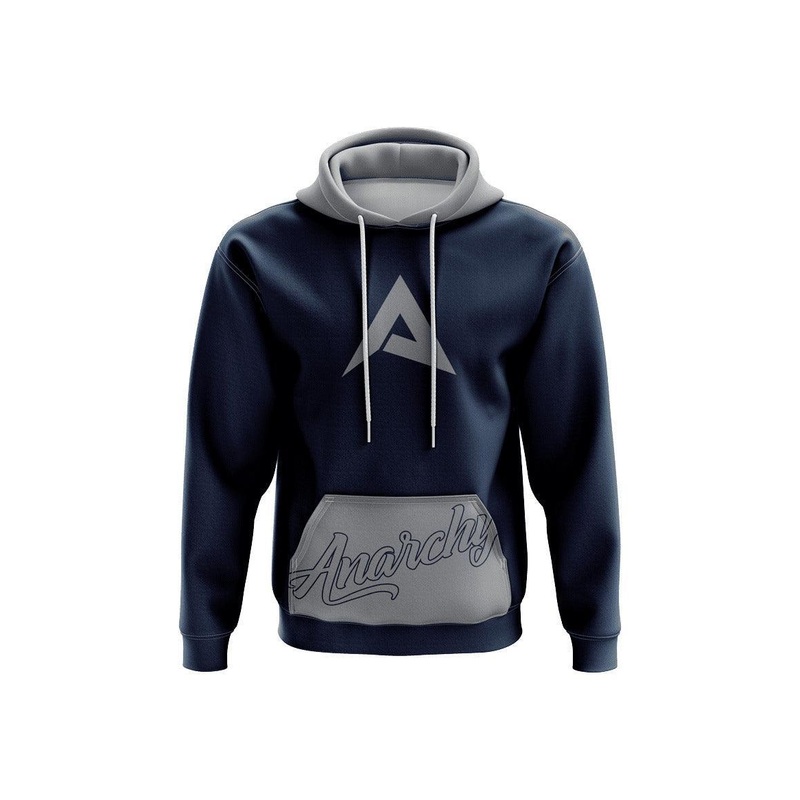 Anarchy Fleece Hoodie – Navy/Grey