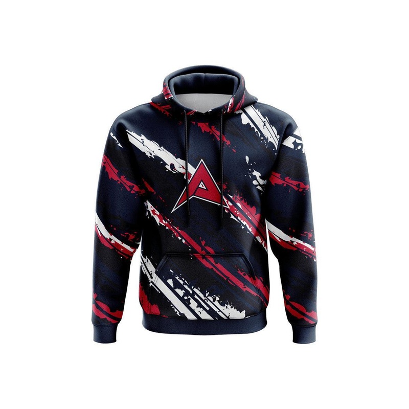 Anarchy Fleece Hoodie – Navy/Red/White