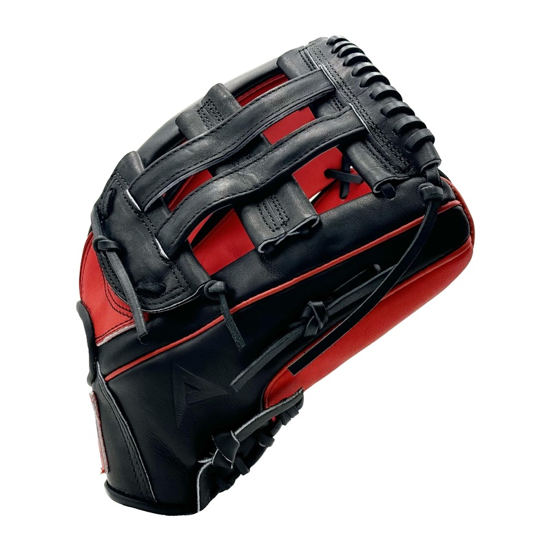 Anarchy Kip Leather Premium Softball Fielding Glove – AFG010 (Black/Red)