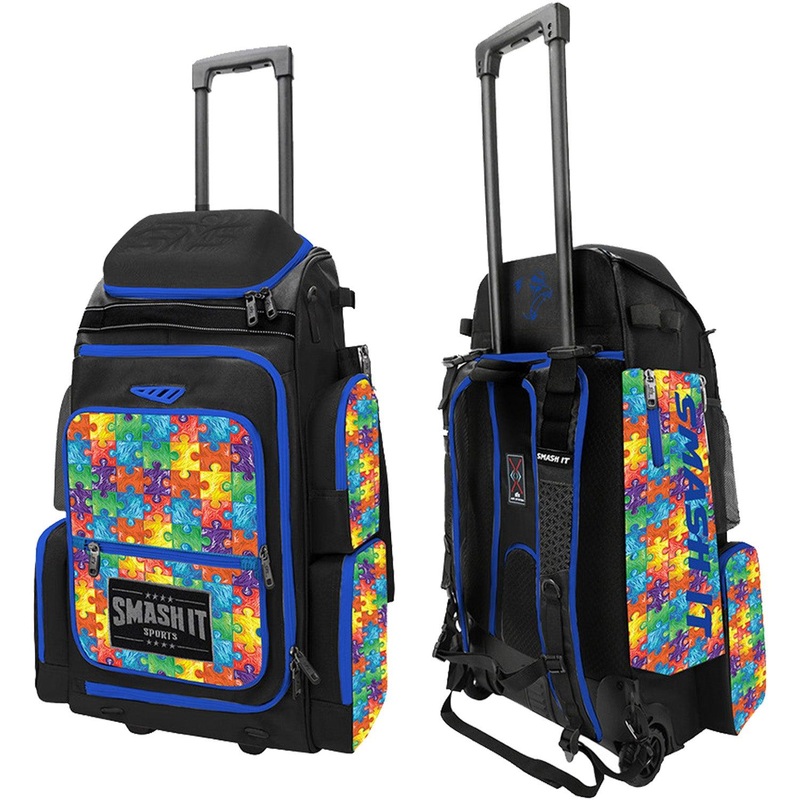 2025 Smash Ops Lil Guerrilla Hybrid Roller/Bat Pack Bag – Autism Awareness