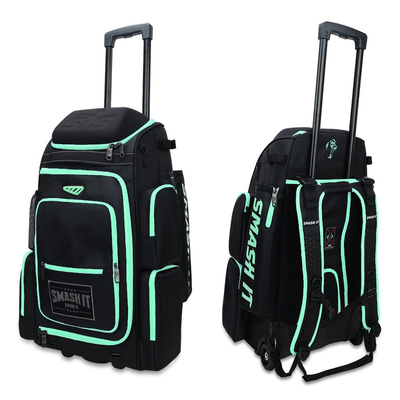 2025 Smash Ops Lil Guerrilla Hybrid Roller/Bat Pack Bag – Black/Mint