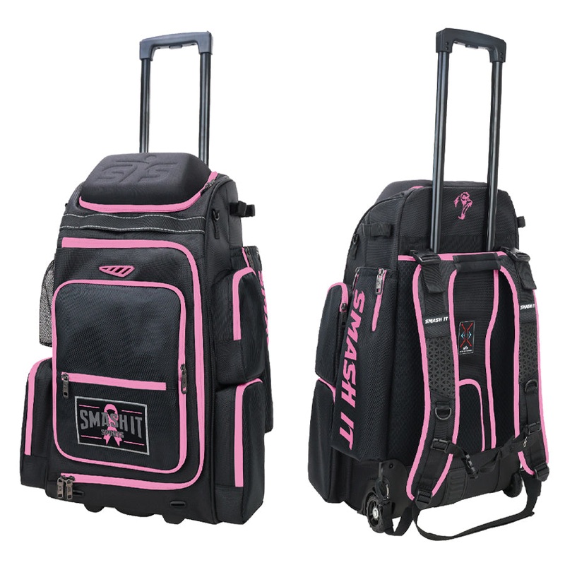 2025 Smash Ops Lil Guerrilla Hybrid Roller/Bat Pack Bag – Pink Cancer Awareness