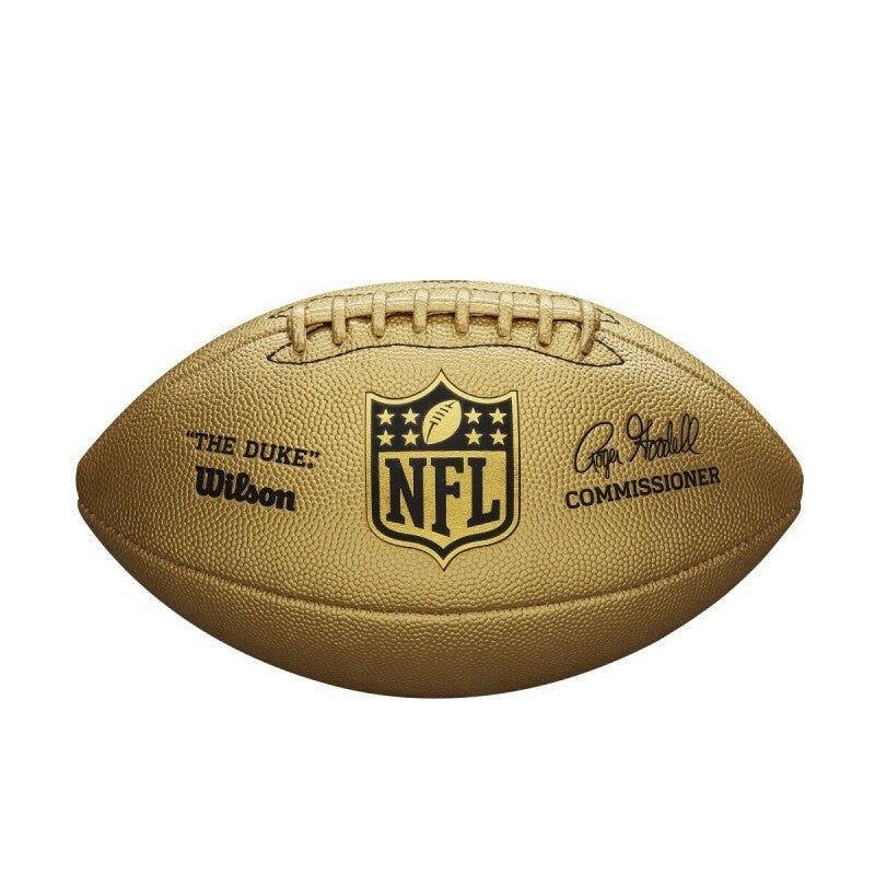 Duke Metallic American Football Ball – Gold Edition – Official Size