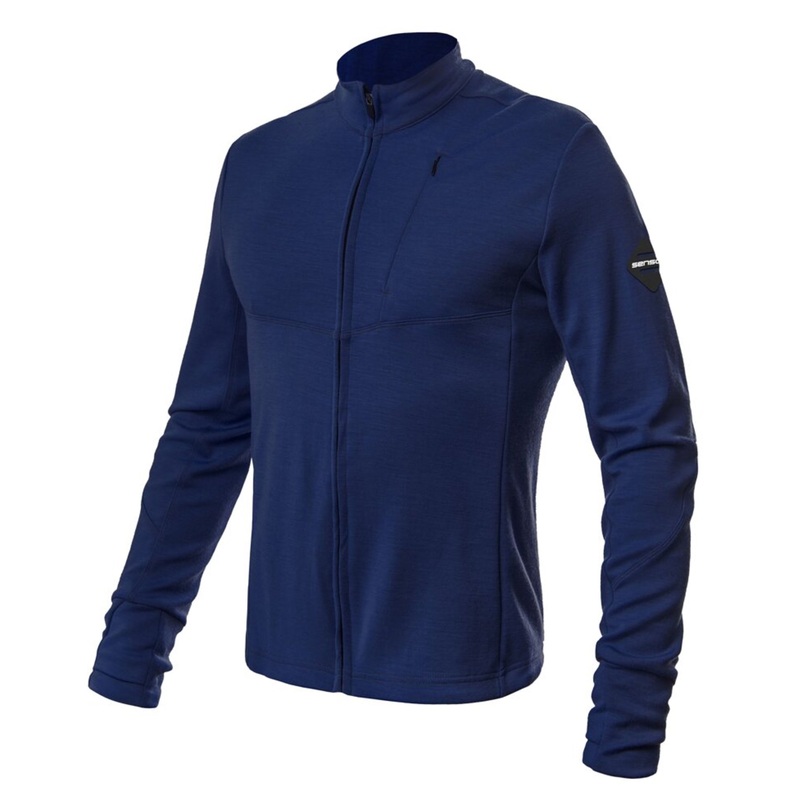 Baselayer – Thermoshirt – Lange Mouw – Merino Wol – Outdoor – Full Zip – Heren