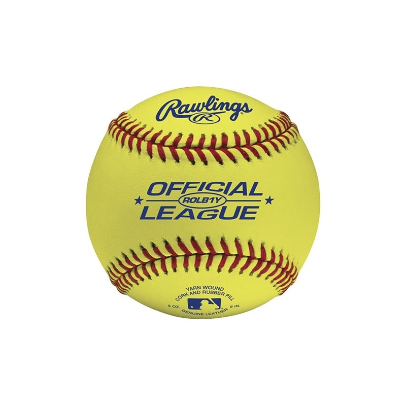 Leren Honkbal – Optic Yellow – Wedstrijd Honkbal – Trainings Honkbal (Geel)