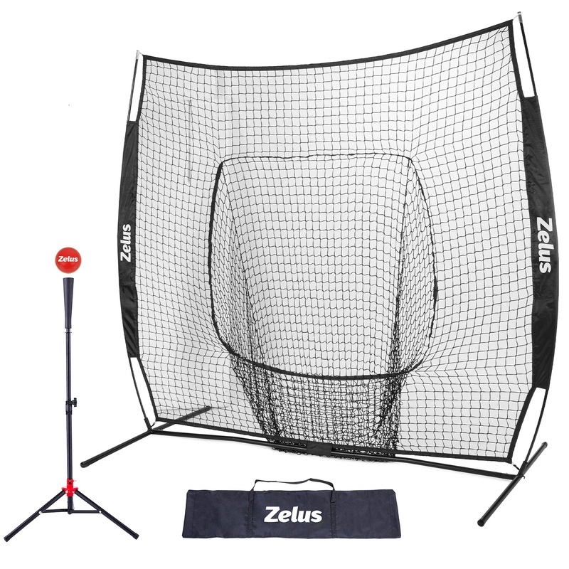 77 Baseball Net with Tee Kit, Portable Baseball Net