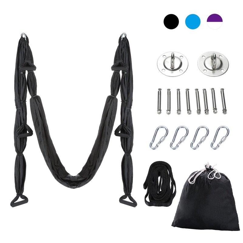 Aerial Yoga Swing – Yoga Hammock Set Sling Black