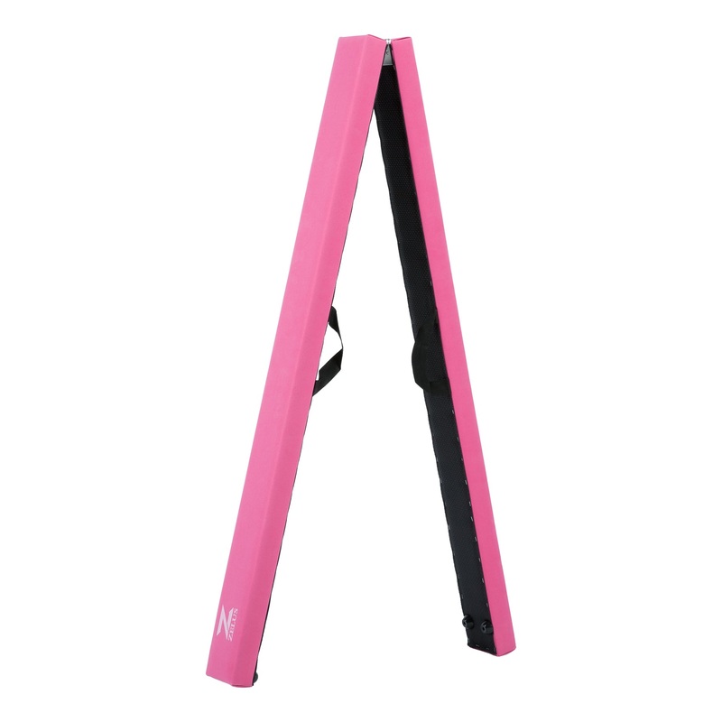 Blue Foldable 8ft Gymnastics Balance Beam for Kids-Pink