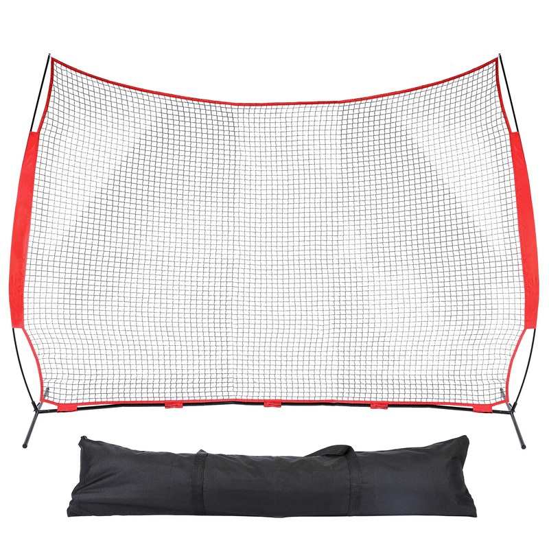 Collapsible Barricade Backstop Net 12×9 ft Portable Hitting Net