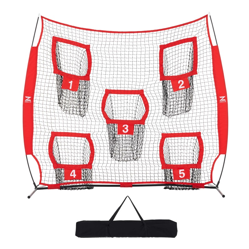 Rugby Throwing Net 7×7 ft Football Throwing Net- Red