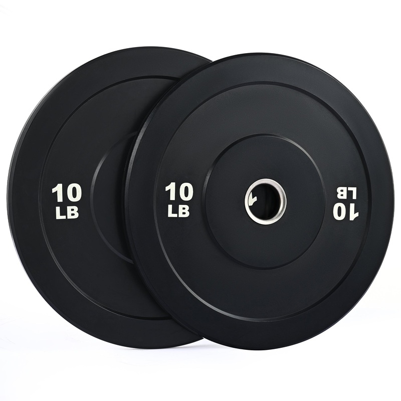 Weight Plate Set, Twin 2 Bumper Plates for Strength and Training Fitness 10lb
