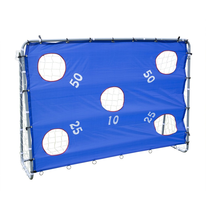 Soccer Goal 8 x 5.6 ft, 2 in 1 Powder Coated Soccer Goal Frame