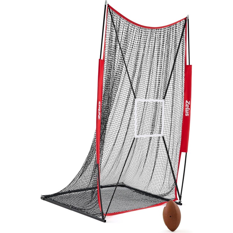 ZELUS 7×4 ft Football Kicking Net | Portable Training Net with Target Zone & Carry Bag