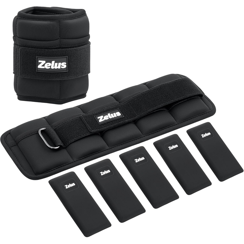 ZELUS Ultra-Thin Ankle Weights | Adjustable 410 lb Pair for Home, Gym & Cardio