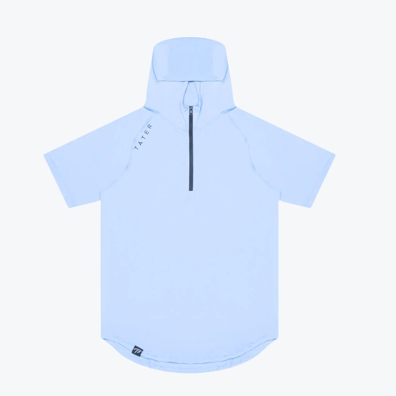 FUNDAMENTALS | 1/4 Zip S/S Hoodie | Baby Blue