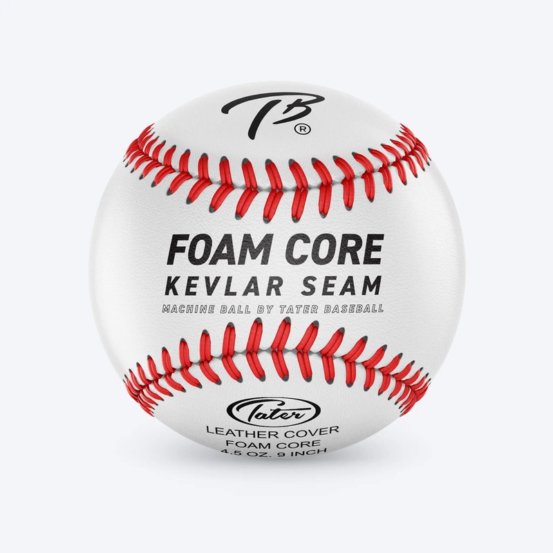 Tater Foam Core Ball | 5 oz. Leather Pitching Machine Ball