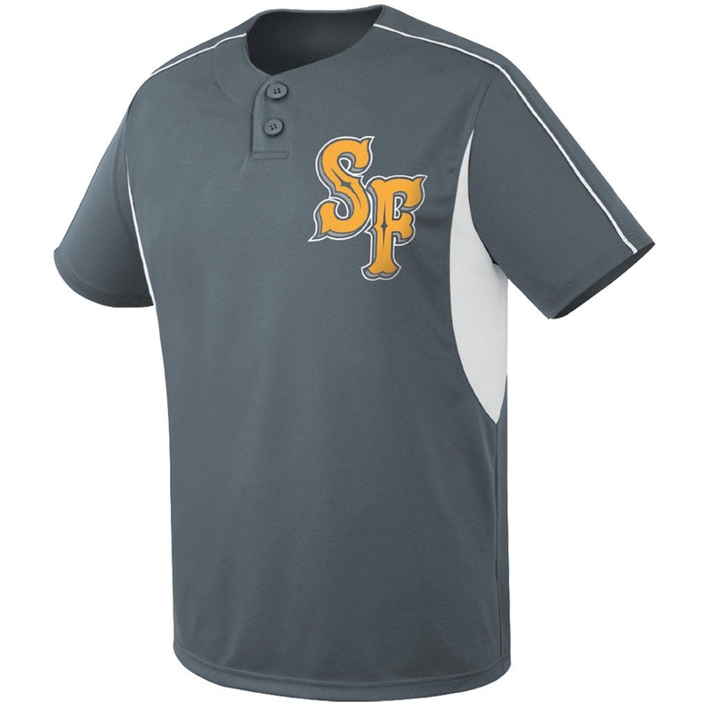 4012 Two Button League Performance Baseball Jersey ADULT